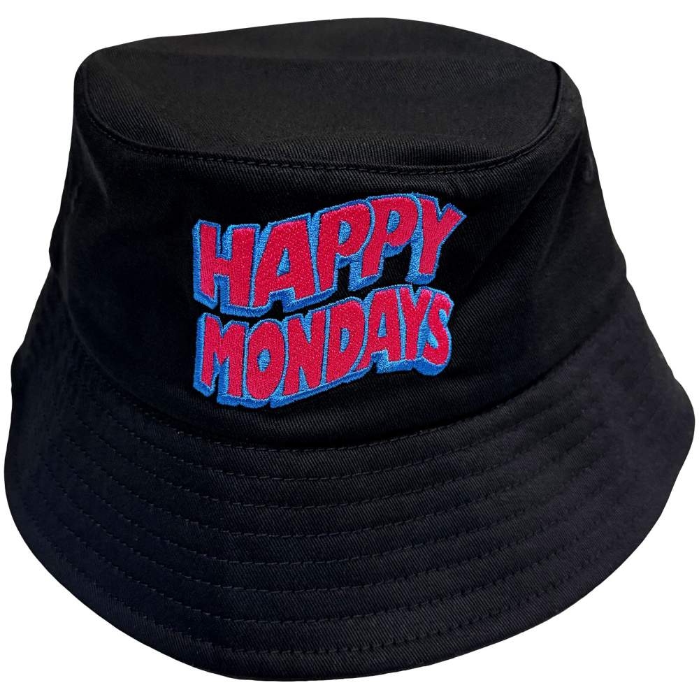 Happy Mondays - Wavy Logo Eimer Hut - Schwarz